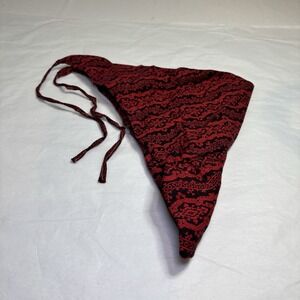 Vintage Head Scarf Red 1980's Wrap MCM